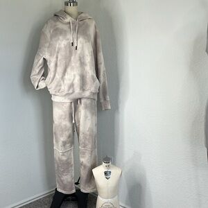 FCUK French Connection Unisex Tie Dye Hoodie Lounge Pants Set